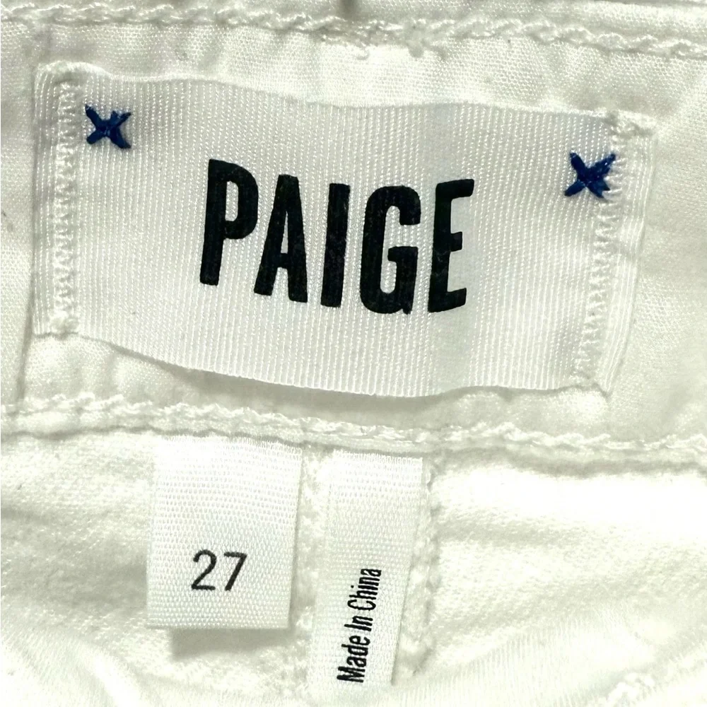 PAIGE indio Zippered Cut-Off Distressed Jean‎ Shorts 27